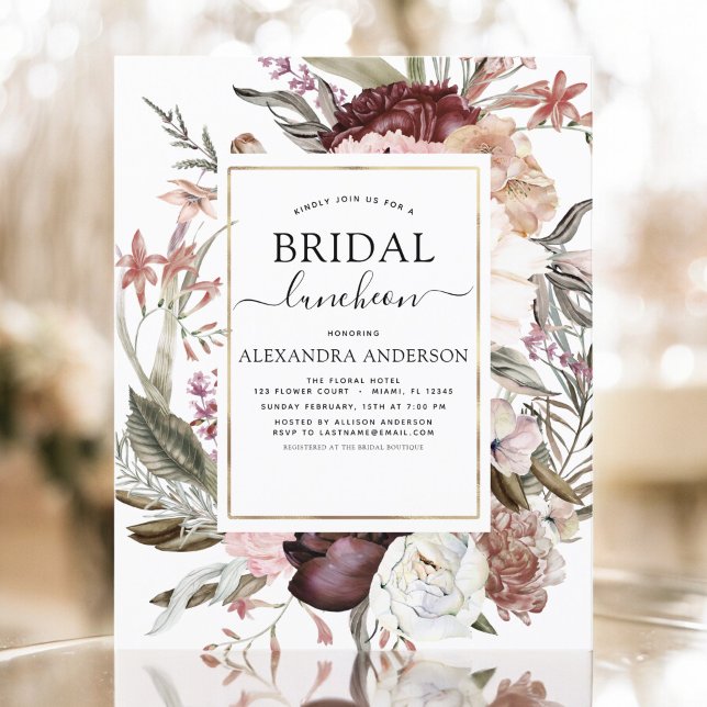 Budget Boho Burgundy Vrijgezellenfeest Luncheon (Creator heeft geüpload)