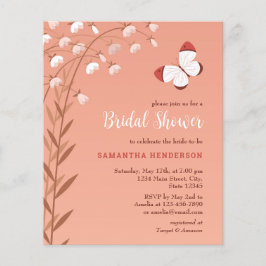 Budget Boho Butterfly Bridal Shower Uitnodiging