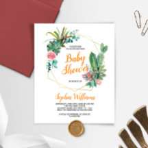 Budget Boho Cactus Baby shower