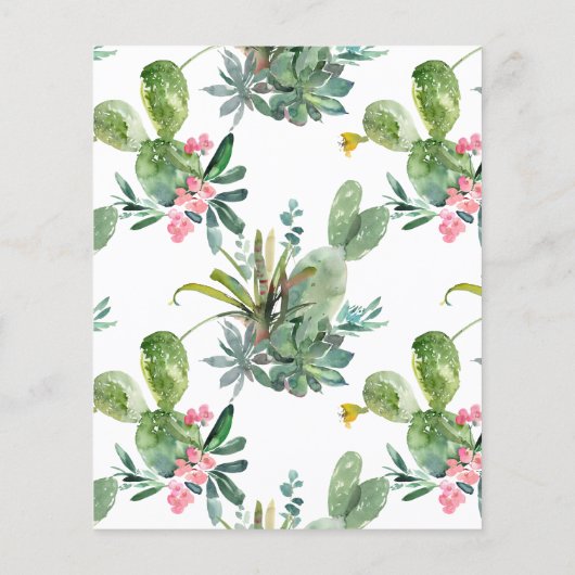 Budget Boho Cactus Baby shower (Achterkant)