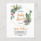 Budget Boho Cactus Baby shower (Voorkant)