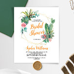 Budget Boho Cactus Bridal Shower<br><div class="desc">Houd er rekening mee dat enveloppen NIET bij dit ontwerp zijn inbegrepen. Als je enveloppen nodig hebt, controleer je collectie of koop je deze los van de markt. NEEM NOTA van alle papier/kaarttypes en grootte en wat inbegrepen is en wat NIET alvorens uw orde te plaatsen is. Het begrotingsbereik kan...</div>