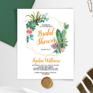 Budget Boho Cactus Bridal Shower