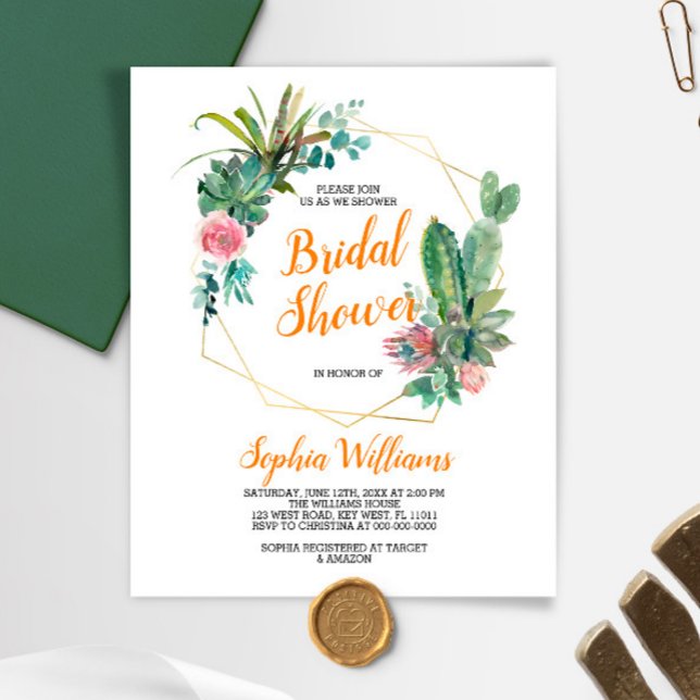 Budget Boho Cactus Bridal Shower (Creator heeft geüpload)