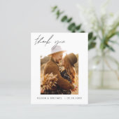 Budget Boho Chic bruiloft Dank u kaarten (Staand voorkant)