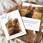 Budget Boho Chic bruiloft Dank u kaarten