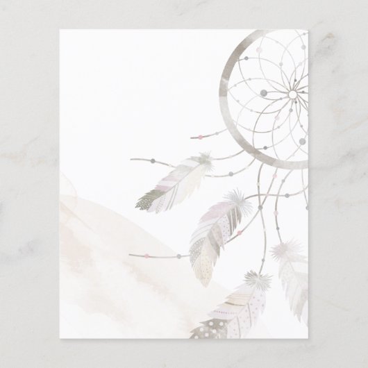 Budget Boho Chic Couples Baby shower Invitation (Achterkant)