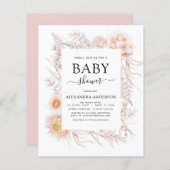 Budget Boho Chic Dusty Pink Desert Baby shower (Voorkant / Achterkant)