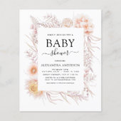 Budget Boho Chic Dusty Pink Desert Baby shower (Voorkant)