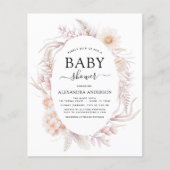 Budget Boho Chic Dusty Pink Desert Baby shower (Voorkant)