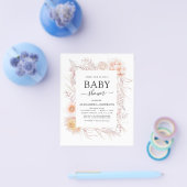 Budget Boho Chic Dusty Pink Desert Baby shower Flyer (Enkel)