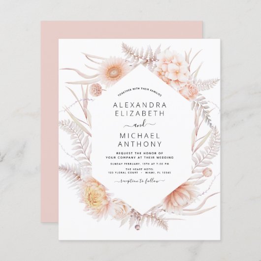 Budget Boho Chic Dusty Pink Woensdag (Voorkant / Achterkant)