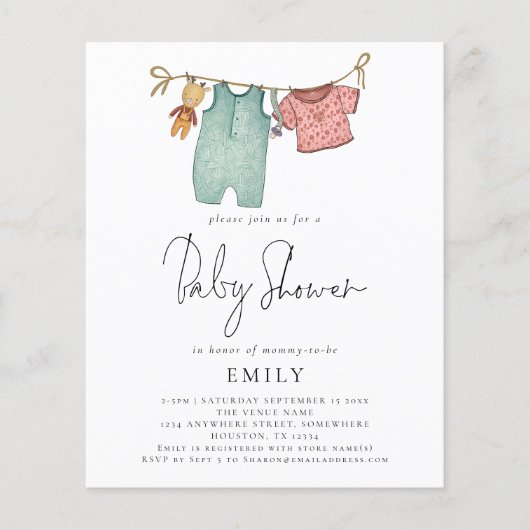 Budget Boho Chic Kleding op het Baby shower (Voorkant)