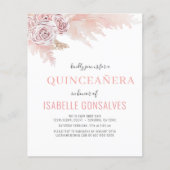 Budget Boho Chic QUINCEAÑERA Party Uitnodiging Flyer (Voorkant)