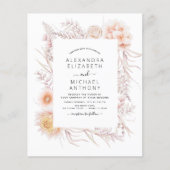 Budget Boho Chic Stof Roze Woestijn Bruiloft (Voorkant)