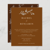 Budget Boho Chic Wedding Elegant Terracotta Copper (Voorkant / Achterkant)