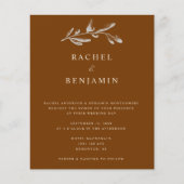 Budget Boho Chic Wedding Elegant Terracotta Copper (Voorkant)