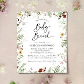Budget Boho Chic Wildebloem Baby Brunch Uitnodigin