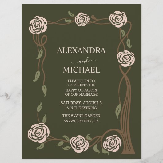 Budget Boho chique retro bloemenretro Flyer (Voorkant)