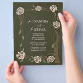 Budget Boho chique retro bloemenretro Flyer (Hand)