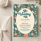 Budget Boho chique retro kleurrijke bloemenbruilof