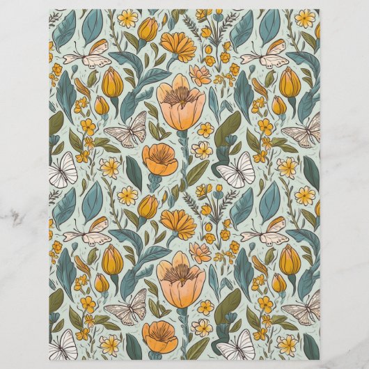 Budget Boho chique retro kleurrijke bloemenbruilof Flyer (Achterkant)