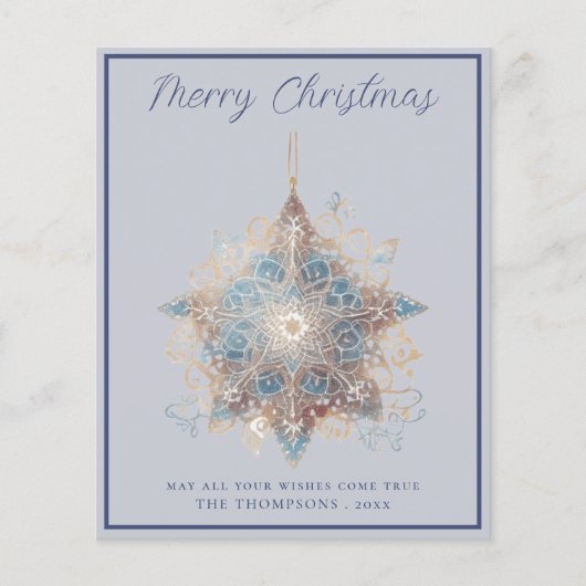 Budget Boho Christmas Star Kaart (Voorkant)