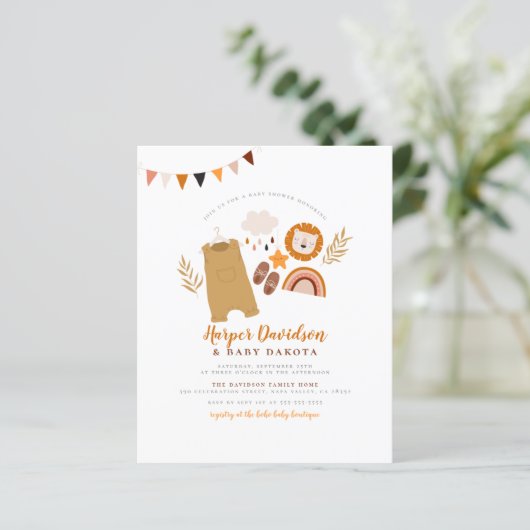 Budget Boho Clothes & Rainbow Boy Baby shower (Staand voorkant)