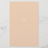 Budget Boho Copper & Beige Floral Menu Medium Siz (Achterkant)