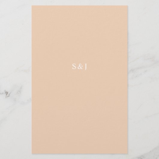 Budget Boho Copper & Beige Floral Menu Medium Siz (Achterkant)