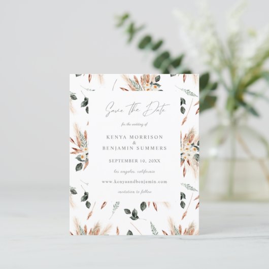 Budget Boho Copper & Beige & Photo Floral Wedding (Staand voorkant)