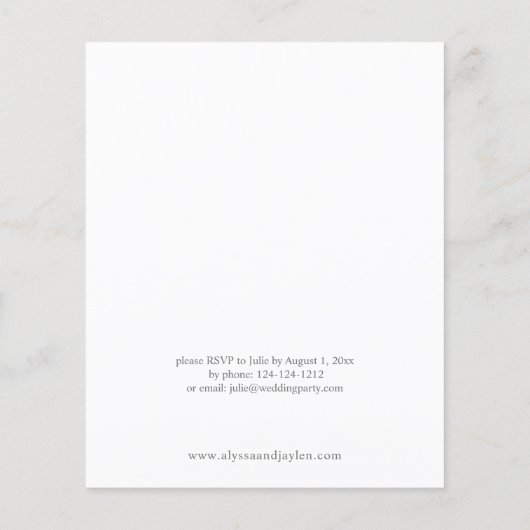 Budget Boho Copper & Floral Rehearsal Dinner Flyer (Achterkant)