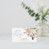 Budget Boho Copper Pampas & Floral 3SM RSVP w Meal Informatiekaartje (Staand voorkant)