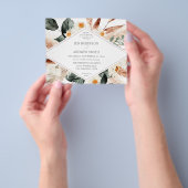 Budget Boho Copper Pampas Grass & Floral Wedding 2 Flyer (Hand)