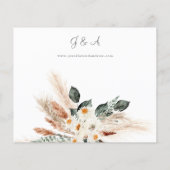 Budget Boho Copper Pampas Grass & Floral Wedding 2 Flyer (Achterkant)