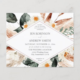 Budget Boho Copper Pampas Grass & Floral Wedding 2 Flyer