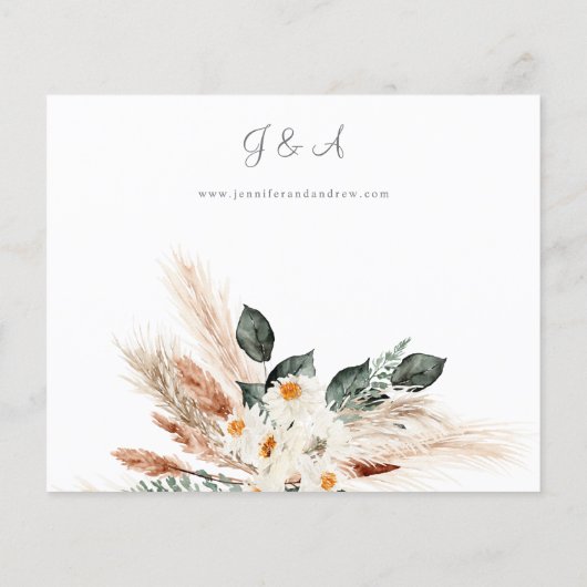 Budget Boho Copper Pampas Grass Wedding 2 (Achterkant)