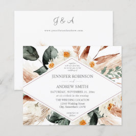 Budget Boho Copper Pampas Grass Wedding 2