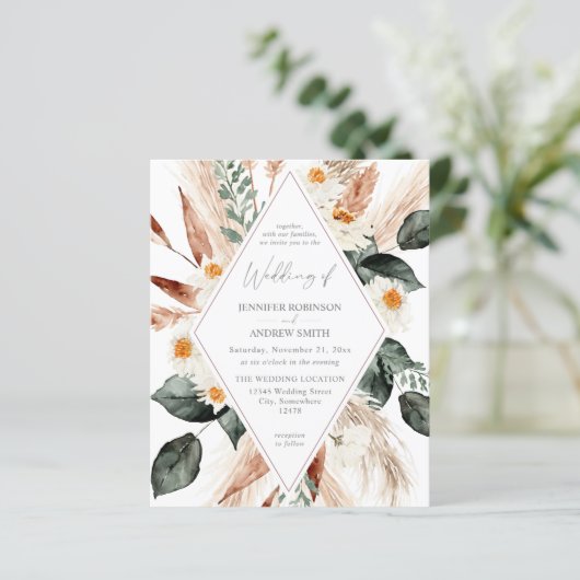 Budget Boho Copper Pampas Grass Wedding V3 (Staand voorkant)