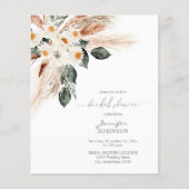 Budget Boho Copper Pampas Vrijgezellenfeest 2 Flye Flyer (Voorkant)