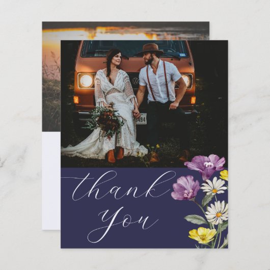 Budget Boho Dank Wildbloemen & Foto (Voorkant / Achterkant)