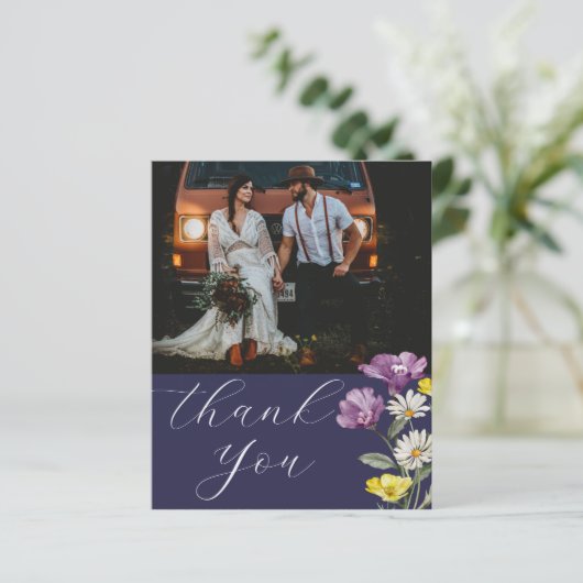 Budget Boho Dank Wildbloemen & Foto (Staand voorkant)