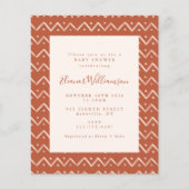 Budget Boho Desert Rust Lines Baby shower (Voorkant)