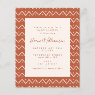 Budget Boho Desert Rust Lines Baby shower