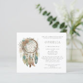 Budget Boho Dreamcatcher Sage Bohemian Baby shower (Staand voorkant)