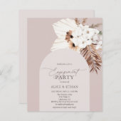 Budget Boho Dried Palm Leaves Engagement Party (Voorkant / Achterkant)
