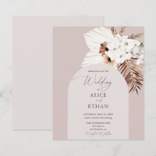 Budget Boho Dried Palm Leaves Wedding