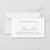 Budget Boho Dried Palm Leaves Wedding RSVP Note Ca Notitiekaartje (Achterkant)