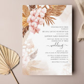 Budget Boho Dried Palms Pampas Grass Wedding