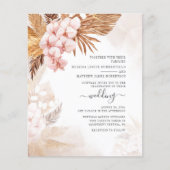Budget Boho Dried Palms Pampas Grass Wedding (Voorkant)
